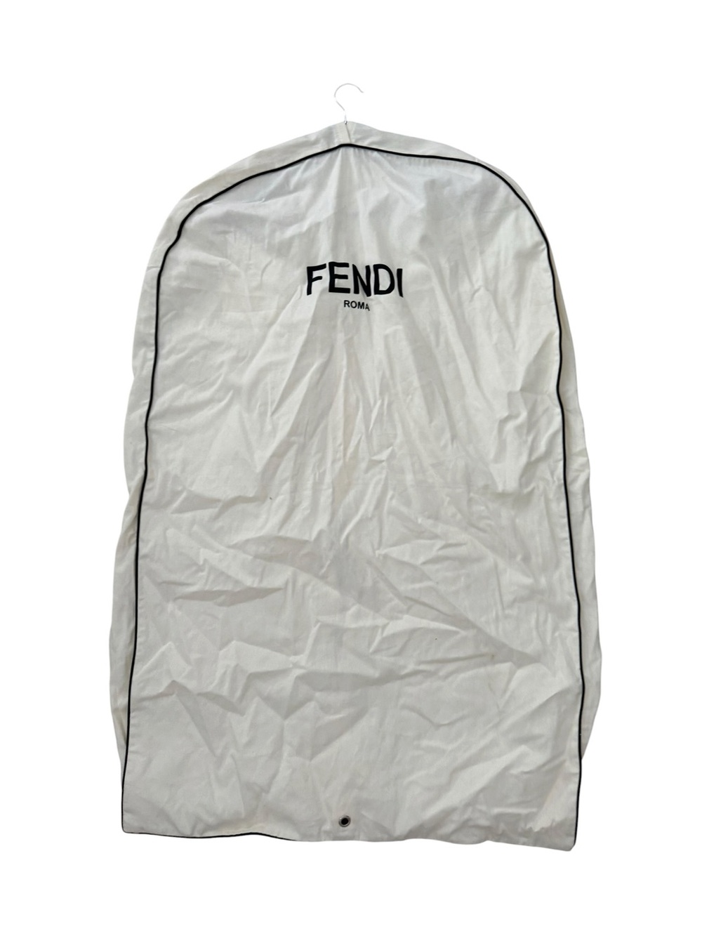 Fendi White Garment Bag with Black Trim - Picture 4 of 5